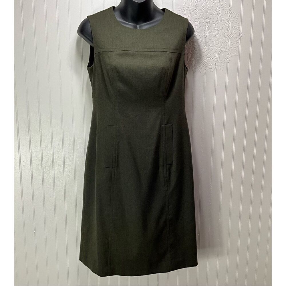 Talbots Stretch Wool Sleeveless Sheath Dress